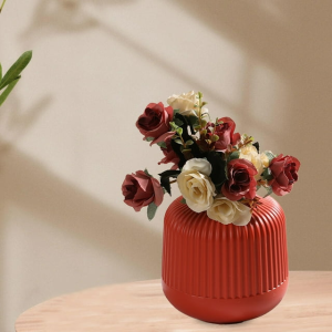 Modern Red Plastic Flower Vase - 550-4 photo 1