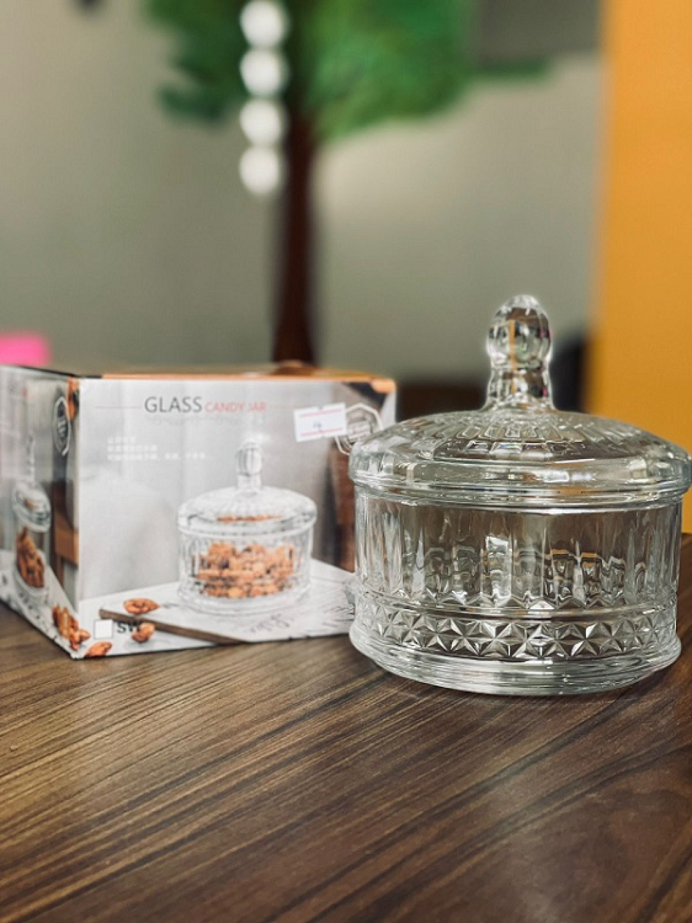 Elegant Clear Glass Candy Jar - JYTGZ-003-L1