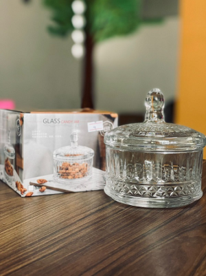 Elegant Clear Glass Candy Jar - JYTGZ-003-L1 photo 1