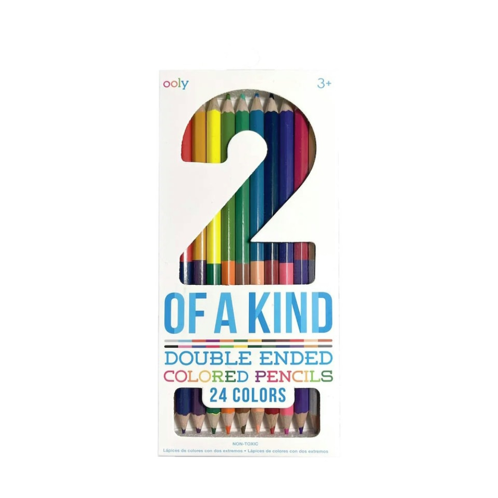 24 Colors Double-Ended 12 Pcs Color Pencil  Set