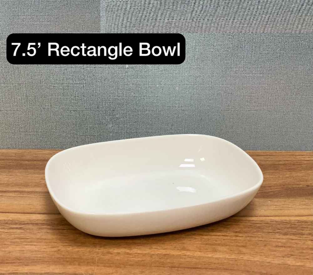 7.5 Inch Ceramic Rectangle Bowl - 576-3