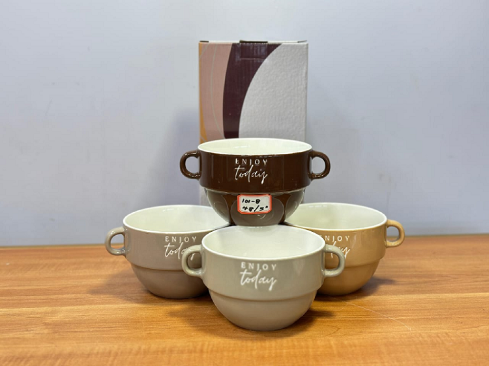 1 Pcs Ceramic Soup Bowl Cup