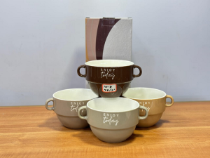 1 Pcs Ceramic Soup Bowl Cup photo 1