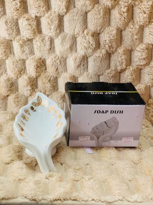 Soap Holder Ceramic Leaf photo 1