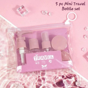 5 Pcs Mini Travel Bottle Set - Refillable photo 1