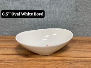 6.5 Inch Oval White Bowl photo 1