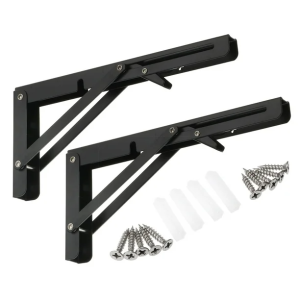 2 Pcs Folding Shelf Brackets 10 Inch photo 1