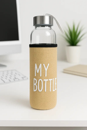 My Bottle Glass Water Bottle With Cover - 785-1 photo 1
