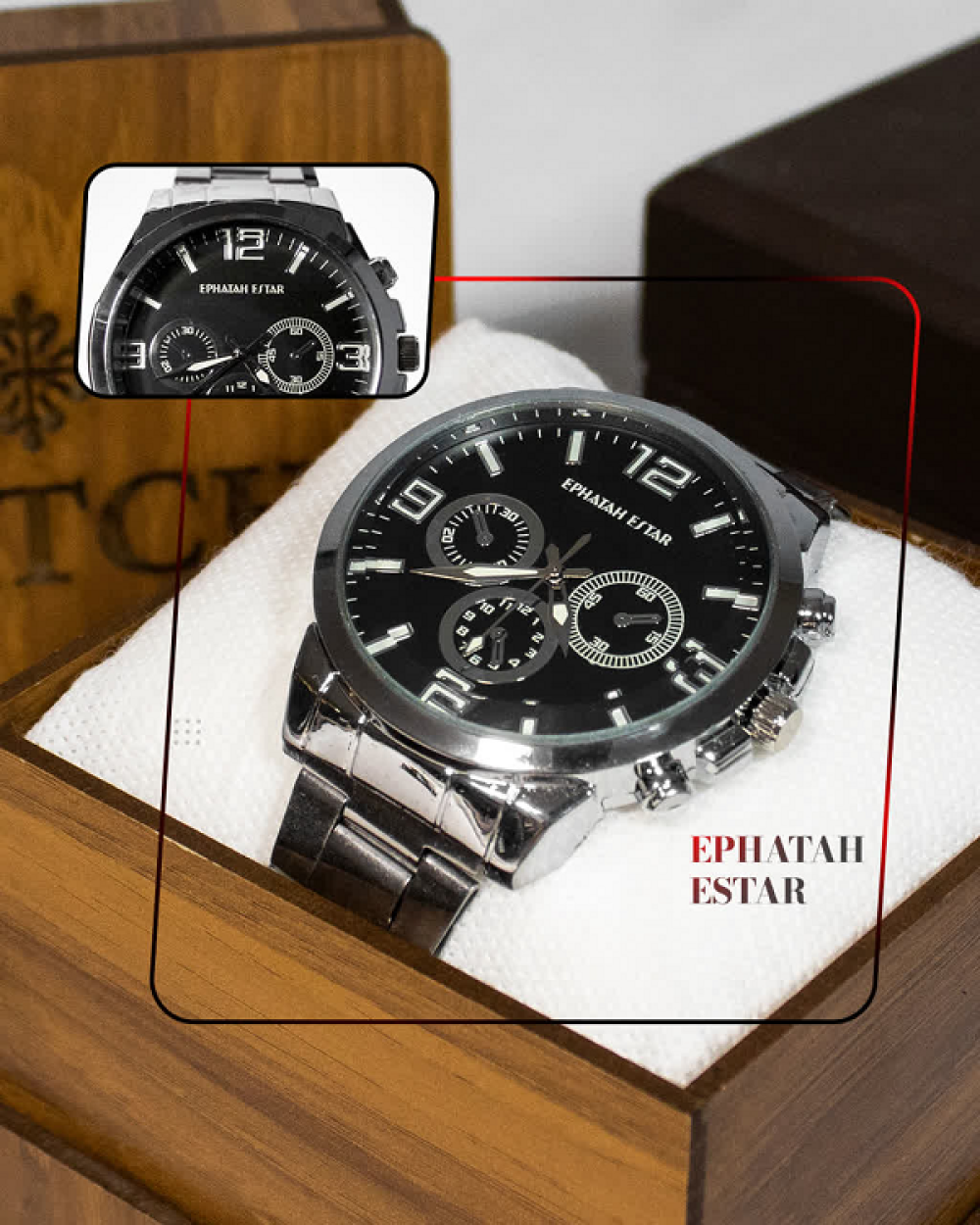 Ephatah Star Sliver Mens Watch