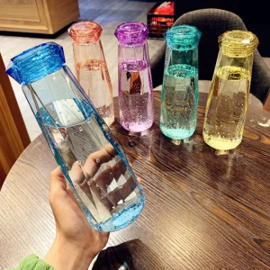 Diamond Design Glass Water Bottle - 500ml photo 1