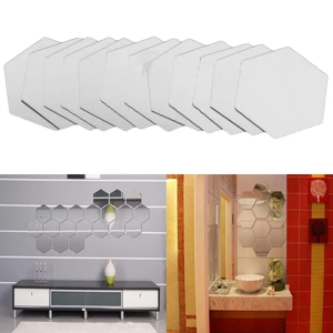 12 Pcs Mirror Effect Tile Wall Sticker photo 1