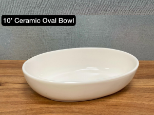10 Inch Ceramic Oval Bowl - 576-1 photo 1