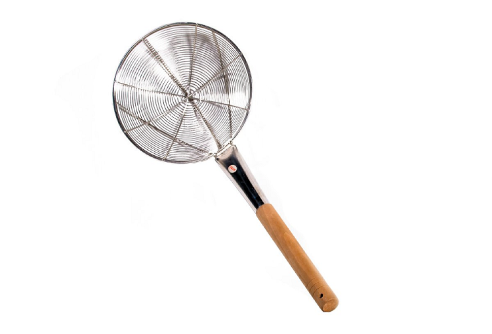 Wooden Handle Steel Strainer - 77-3