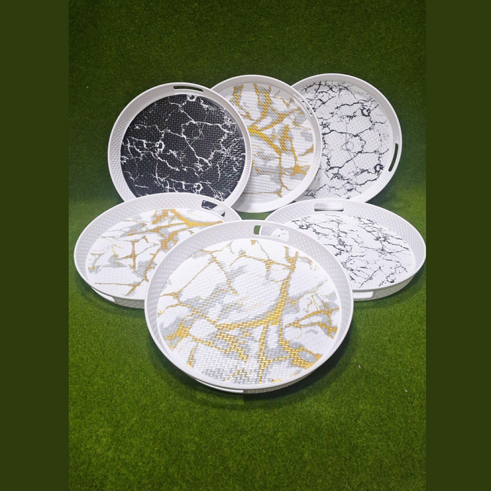 Aesthetic Round Serving Tray - Large
