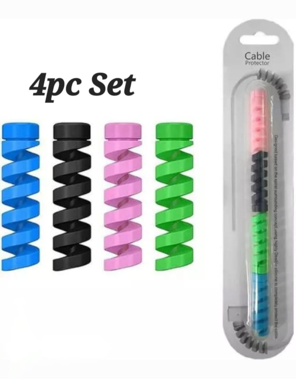 3 Pcs Spiral Cable Protector