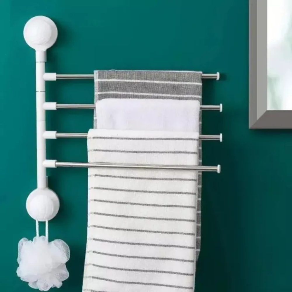 seamless suction cup towel rack