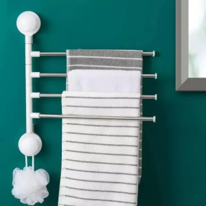 seamless suction cup towel rack photo 1