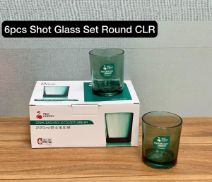 Red Cherry Bashi solid 6 Pcs Glass Set - 225ml photo 1