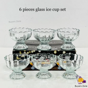 6 Pcs Ice Cream & Dessert Glass Cup Set photo 1
