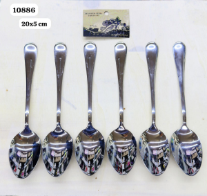 6 Pcs Stainless Steel Long Spoon - 10886 photo 1
