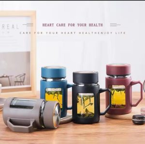 Double Layer Plastic Glass Office Cup photo 1