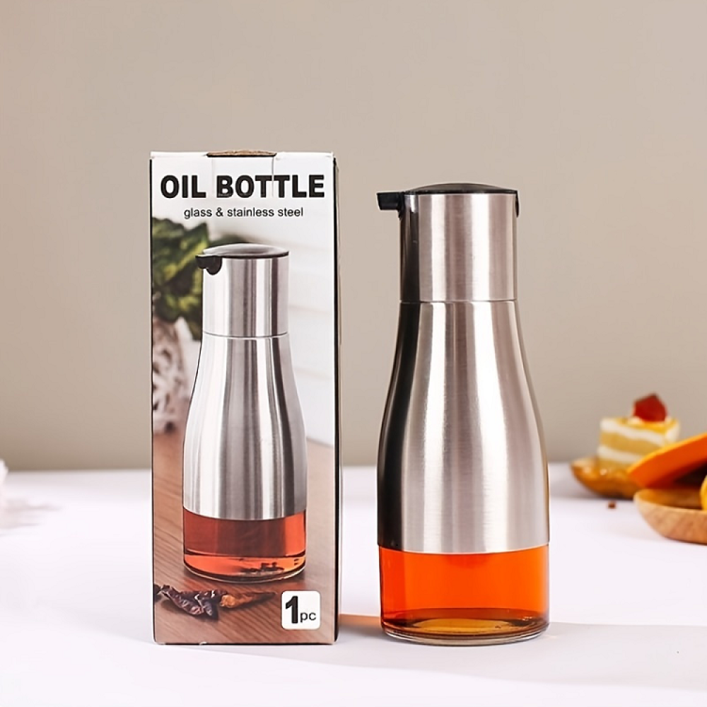 Steel Oil Glass bottle