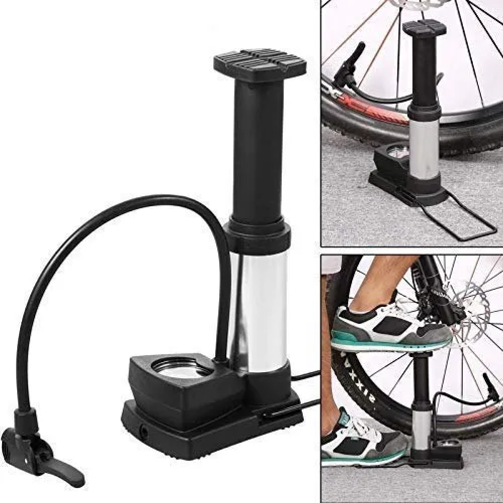 Portable Mini Foot Air Pump With Meter