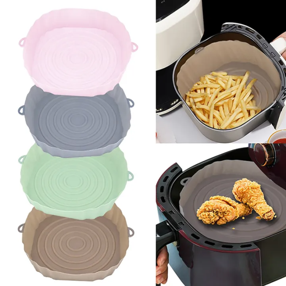 1 Pcs Silicone Air Fryer Pot