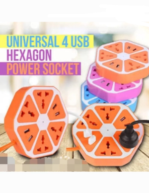 4 USB Hexagon Power Socket photo 1