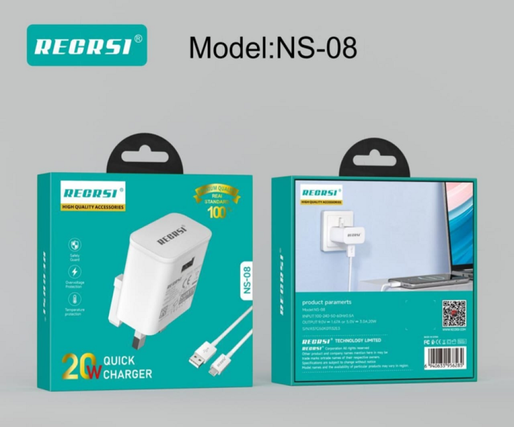 RECRSI NS-08 Micro With Adapter Quick Charger