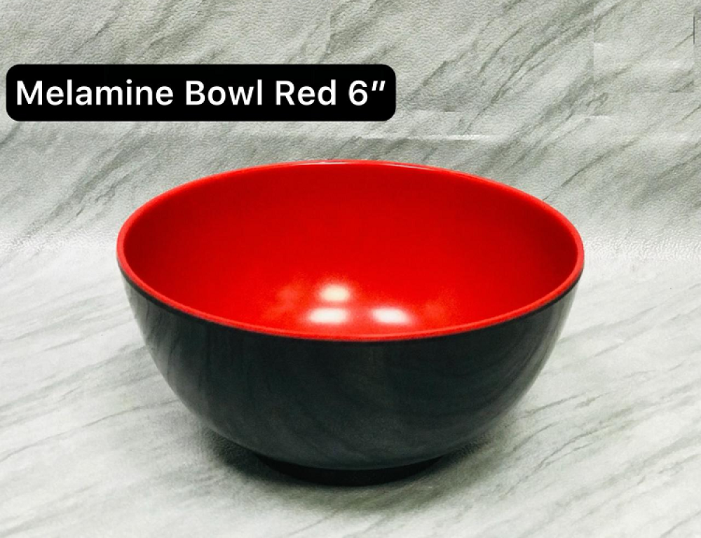 6 Inch Melamine Bowl - Red - 548-20B