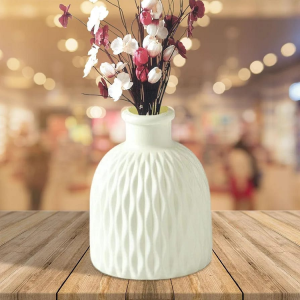 Plastic Faux Striped Flower Vase - 550-2 photo 1