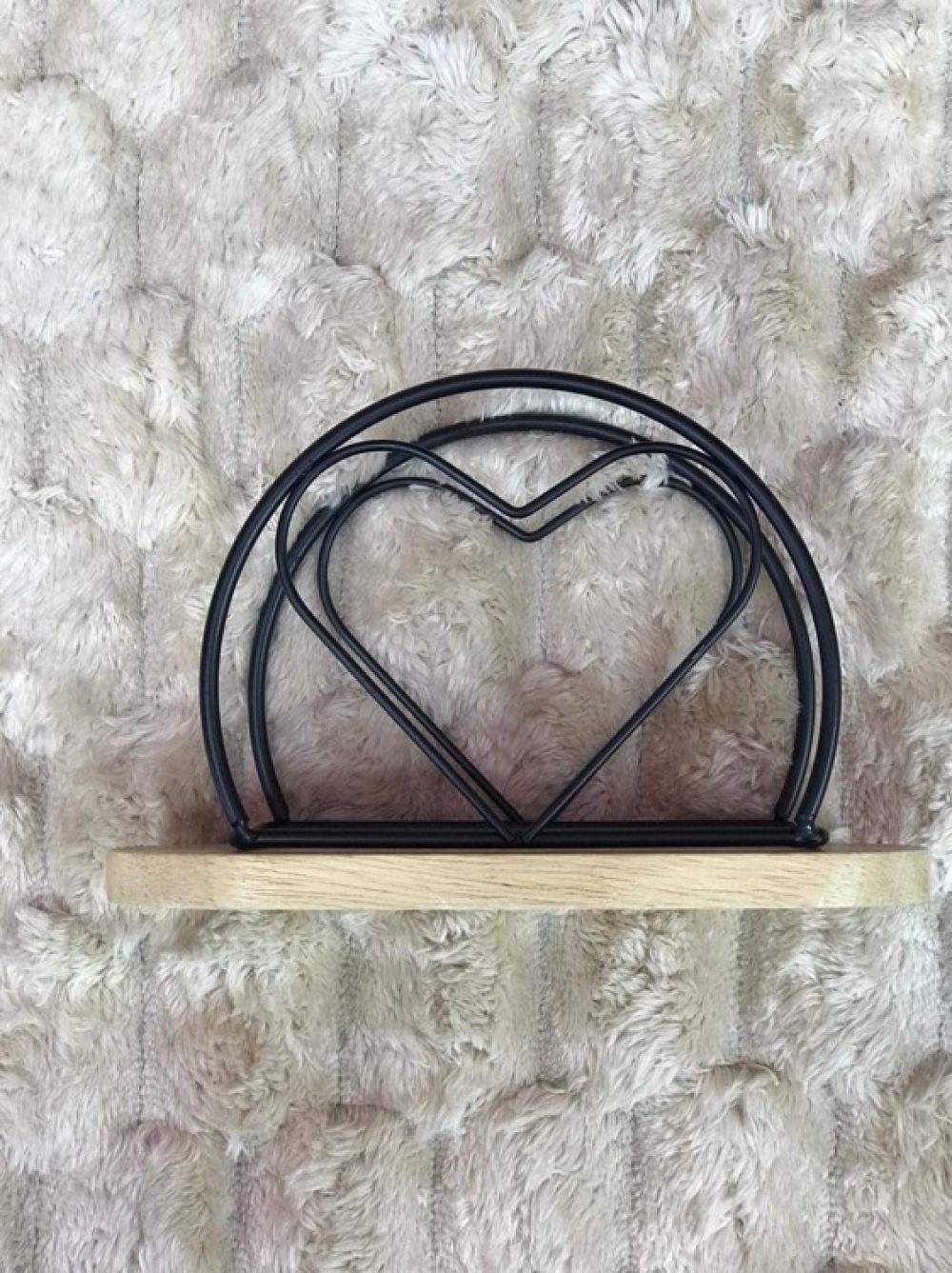 Metal Heart Design Napkin Holder