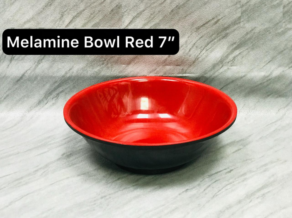 7 Inch Melamine Bowl - Red - 548-4