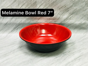 7 Inch Melamine Bowl - Red - 548-4 photo 1