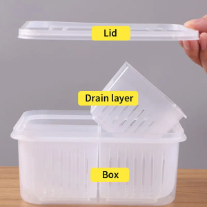 Refrigerator 2 Grid Storage Box - Small photo 1