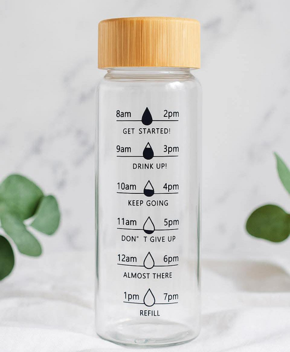 Motivational Glass Water Bottle 700ml 785-13