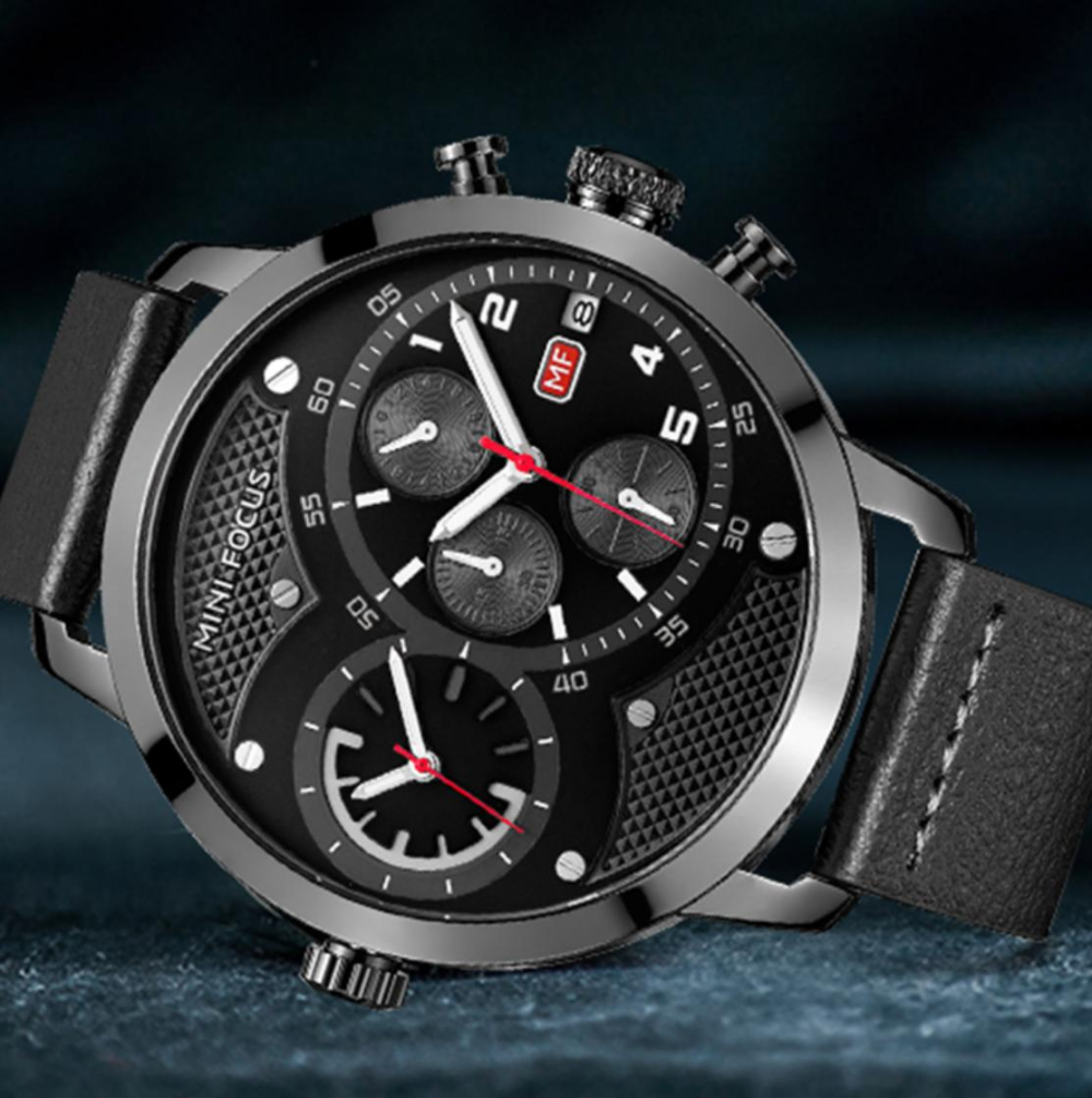 Mini Focus Dual Time Luxury Mens Watch