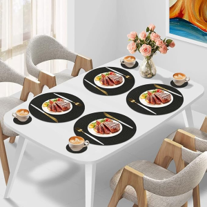 2 Pc Crochet Table Placemat - Black photo 1
