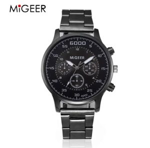Migeer Mens Black Dial Chain  Watch photo 1