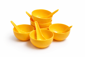 Plastic 6 Pcs Soup Bowl With Spoon photo 1