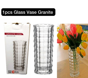 Red Cherry Glass Granite Vase photo 1