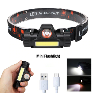 Portable Mini Flashlight Q5+COB Led Head lamp photo 1