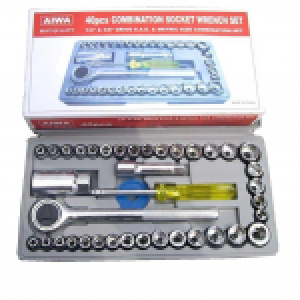 40 Pcs Combination Socket Wrench Set photo 1