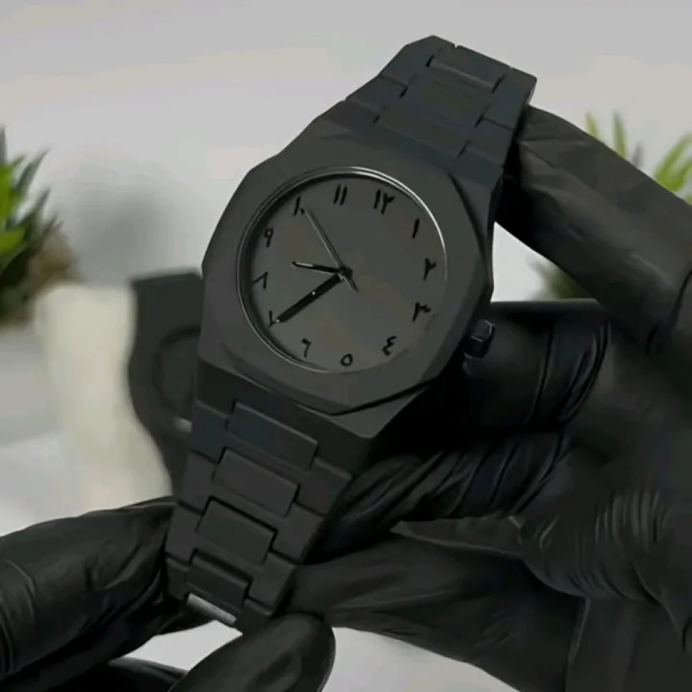 Arabic Aura Matte Black Watch (P07339)