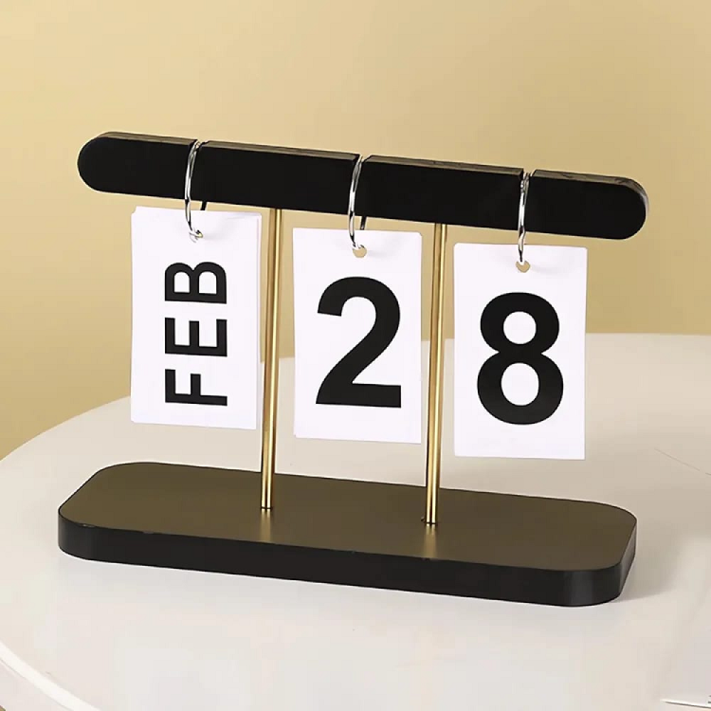 Modern Wooden Flip Calendar