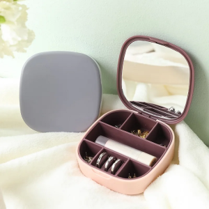 Multi-Grid Jewelry Box With Mirror photo 1