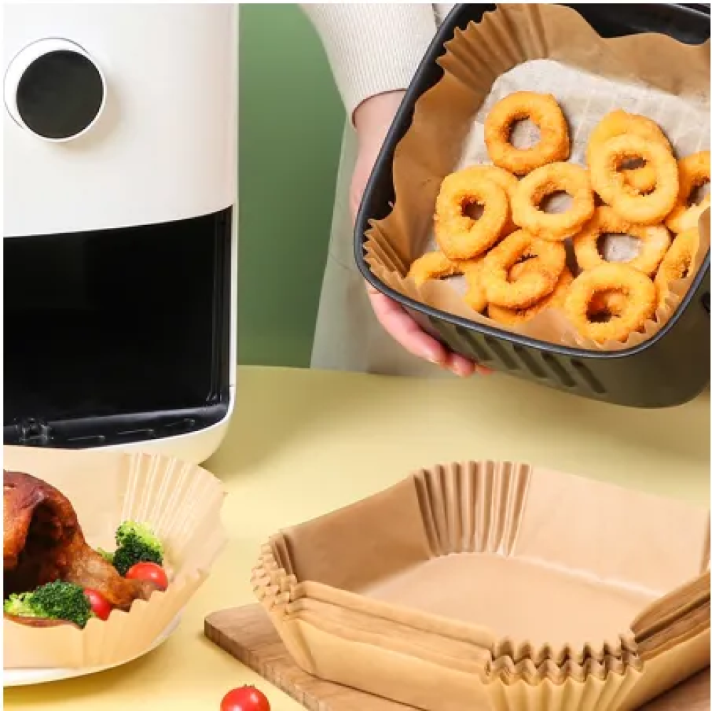 Square Air Fryer Leaf Paper (50Pcs)