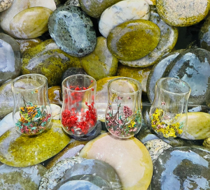 Double Glass Floral Cup - 742-25 photo 1
