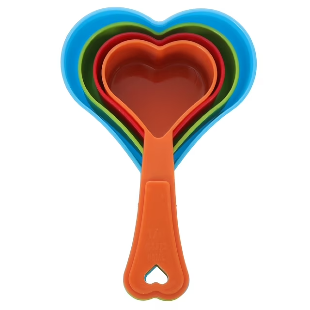 Heart Shape 4 Pcs Measuring Cup